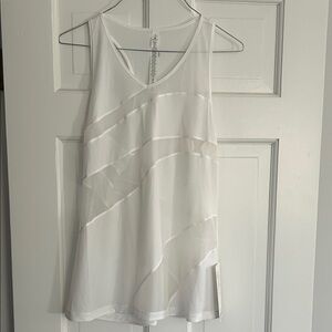 Lululemon Athletica White Sheer Tank Top